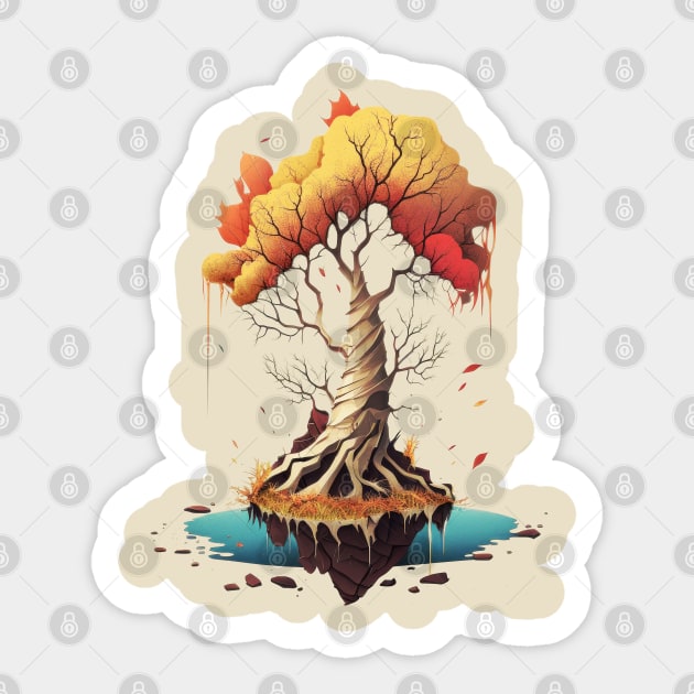 Tree alone Sticker by Javisolarte